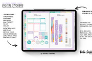 Functional Pastels-Digital Stickers, a Stationery Template by Bella+Sophia Creative (Thumbnail 1 of 3)