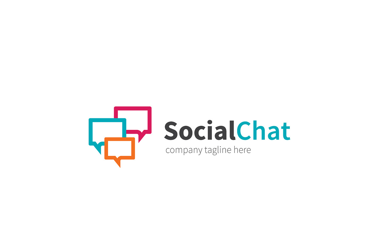 Social Chat Logo, a Branding & Logo Template by XpertgraphicD