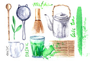 Matcha tea poster set, a Food Illustration by katya.bogina (Thumbnail 3 of 7)