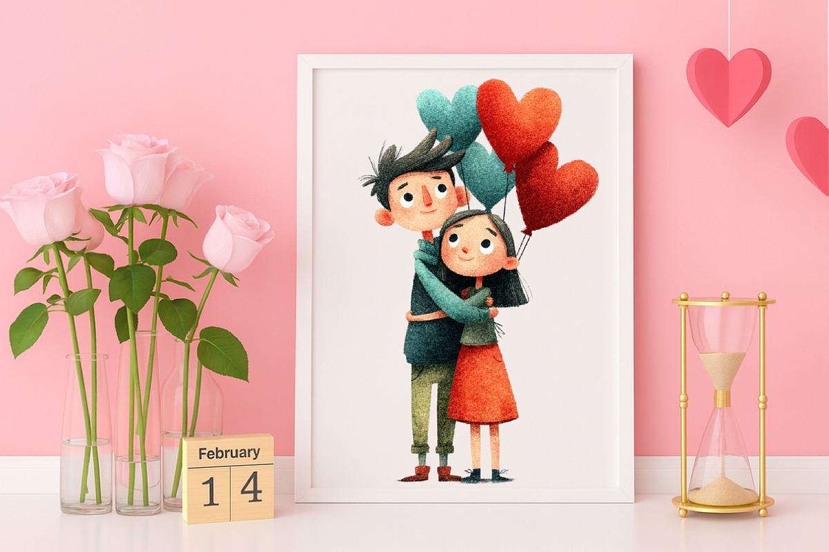 Funny Valentine’s Couples Clipart, an Illustration by Canvas Craft (Photo 4 of 6)