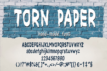 Torn Paper Font