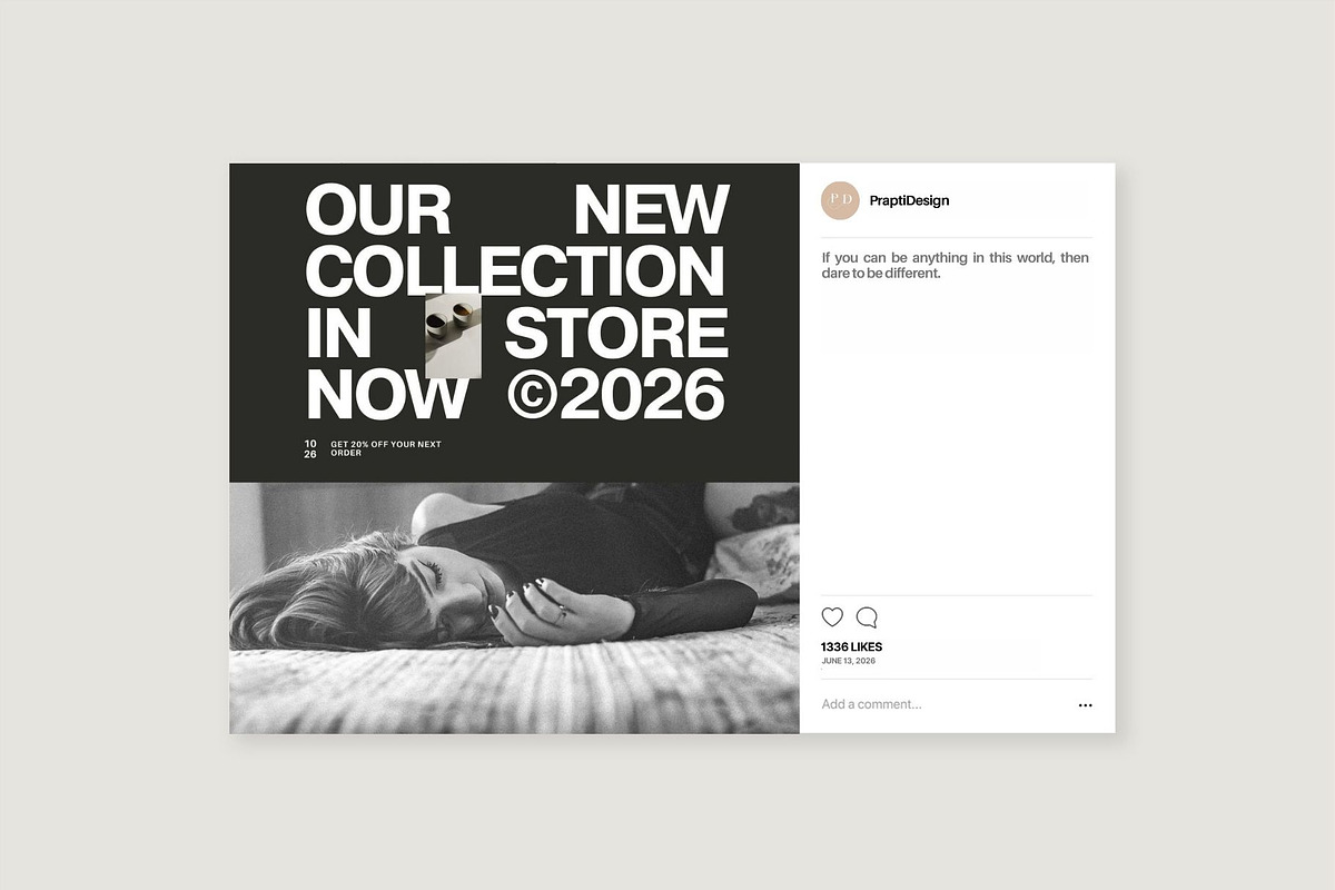 120 Instagram Post + Story Templates, a Social Media Template by Prapti Design (Photo 12 of 13)