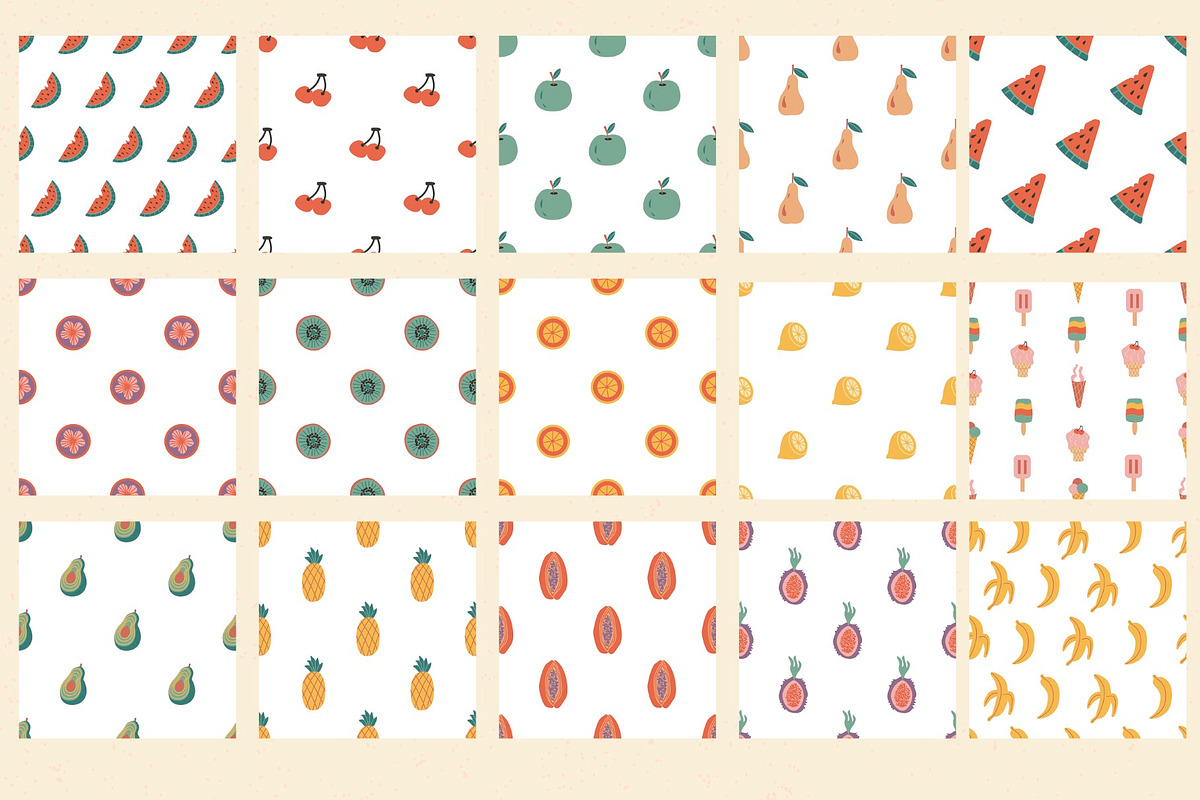 140 Retro Summer Seamless Patterns, a Pattern Graphic by IRSYART (Photo 13 of 15)