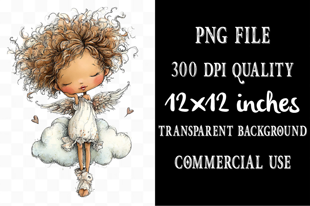 Whimsical Angels Clipart, an Illustration by Designking (Photo 4 of 5)