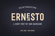 Ernesto Serif Vintage, a Serif Font by DonMarciano (Thumbnail 1 of 6)