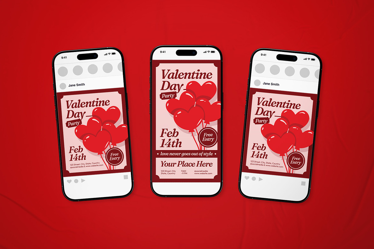 Valentine Day Party Event Flyer Set, a Flyer Template by The Good Store (Photo 2 of 2)