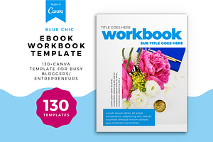 Blue Chic Workbook Canva Template