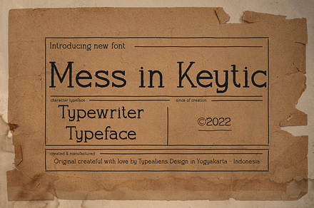 Mess in Keytic, a Serif Font by ilhamtaro