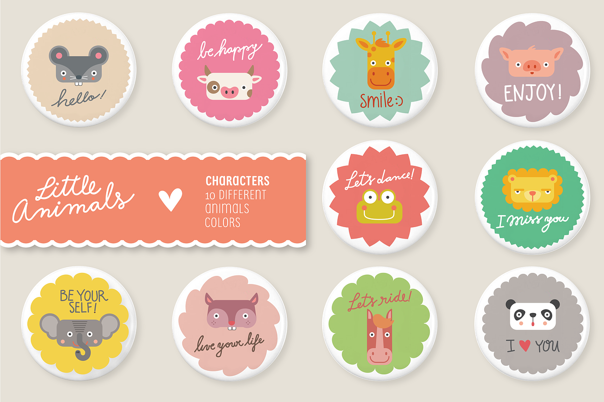 Cute Little Animals, a Pattern Graphic by Isa De Gregorio (Photo 4 of 5)
