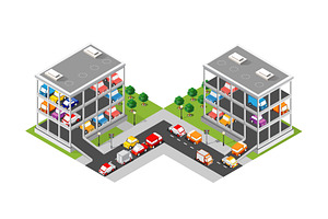 Traffic transport city multi-story, an Object Illustration by AlexZeL