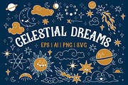 Celestial Dreams – Cosmic Vectors, a Decorative Illustration by Creative Wannabe (Thumbnail 1 of 7)