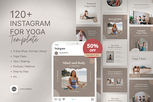 Yoga Instagram Template, a Social Media Template by Vulpixels.studio