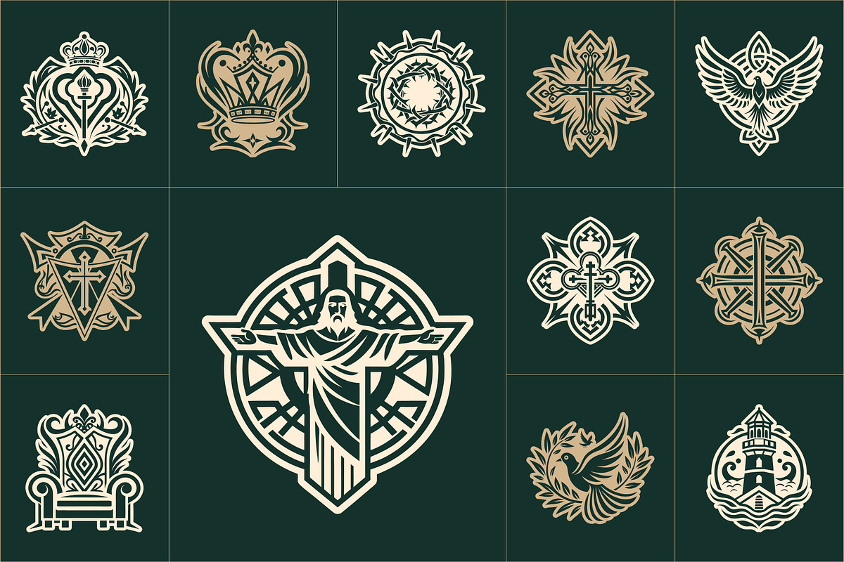 Scripture Symbols Set, a Solid Icon by Creative Stall (Photo 6 of 10)