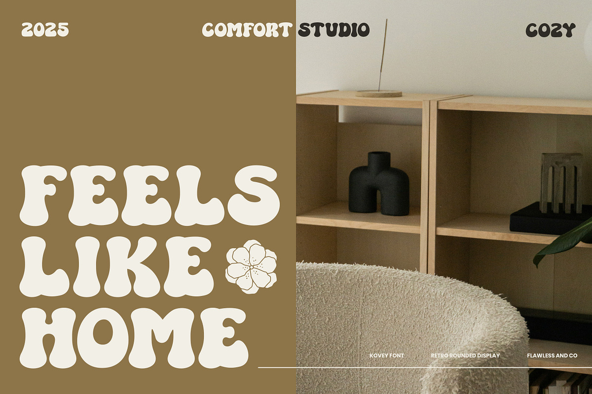 Kovey - Retro Display Font, a Font by Flawless And Co (Photo 3 of 10)