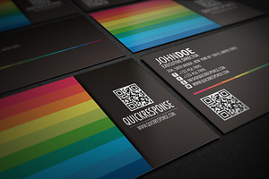 Rainbow QR Code Business Card