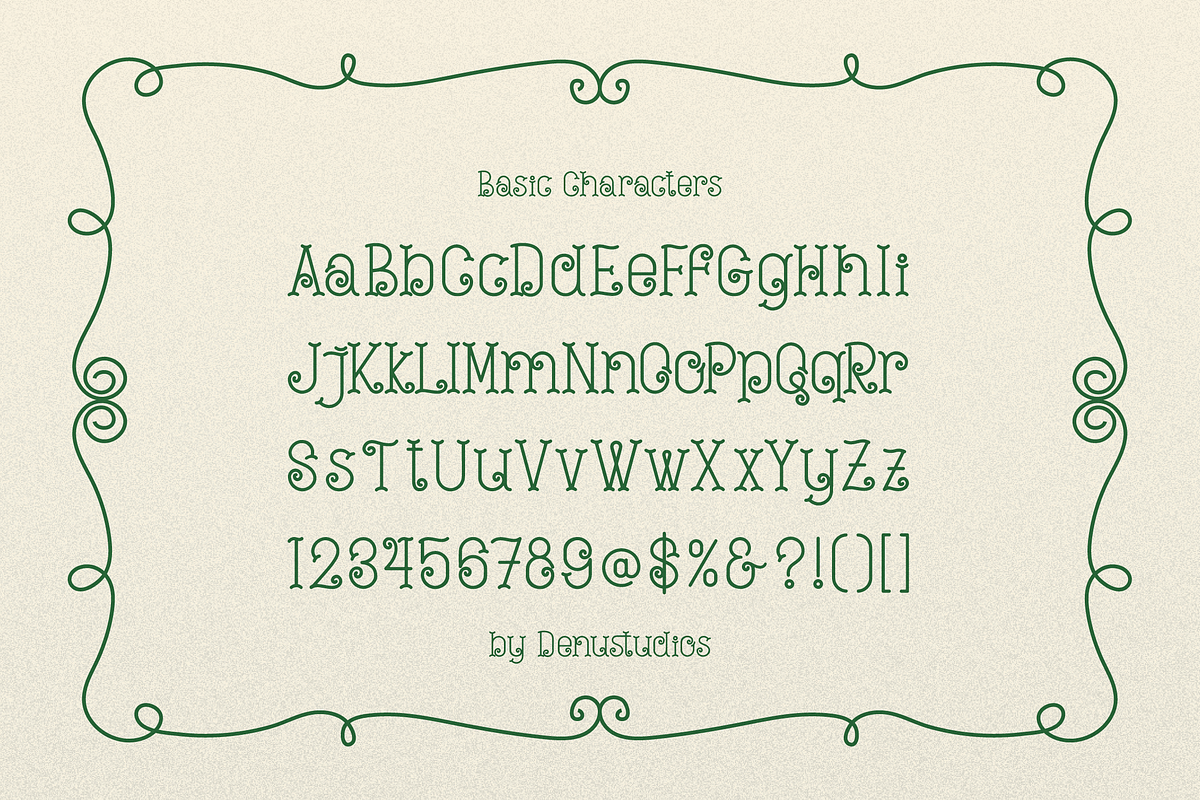 Curlicue Garden Whimsical Hand Drawn, a Handwritten Font by Denustudios (Photo 10 of 12)