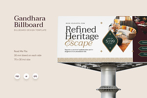 Gandhara Sanctuary - Billboard, a Print Template by Fannan Studio