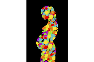 The silhouette of a pregnant woman, a Person Illustration by Nenahliadava Design