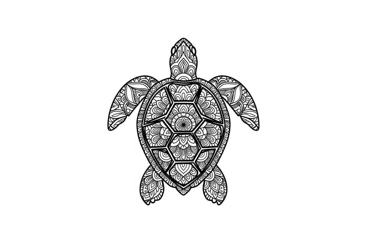 Mandala Sea Turtle SVG Bundle, an Illustration by yasushie (Photo 25 of 31)