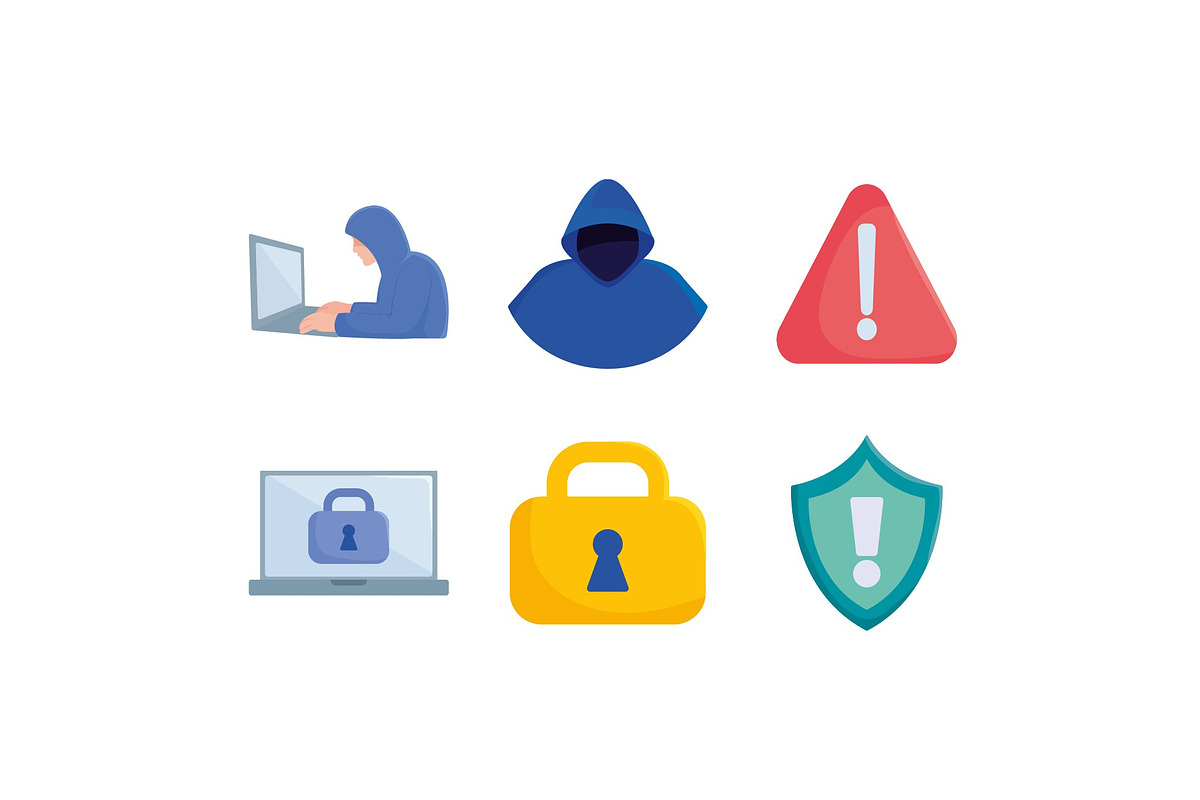 Digital Protection Illustration Set, an Object Illustration by studiogstock (Photo 2 of 4)