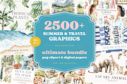 Summer & Travel Bundle, a Seasonal Illustration by PeDe Designs (Thumbnail 1 of 15)