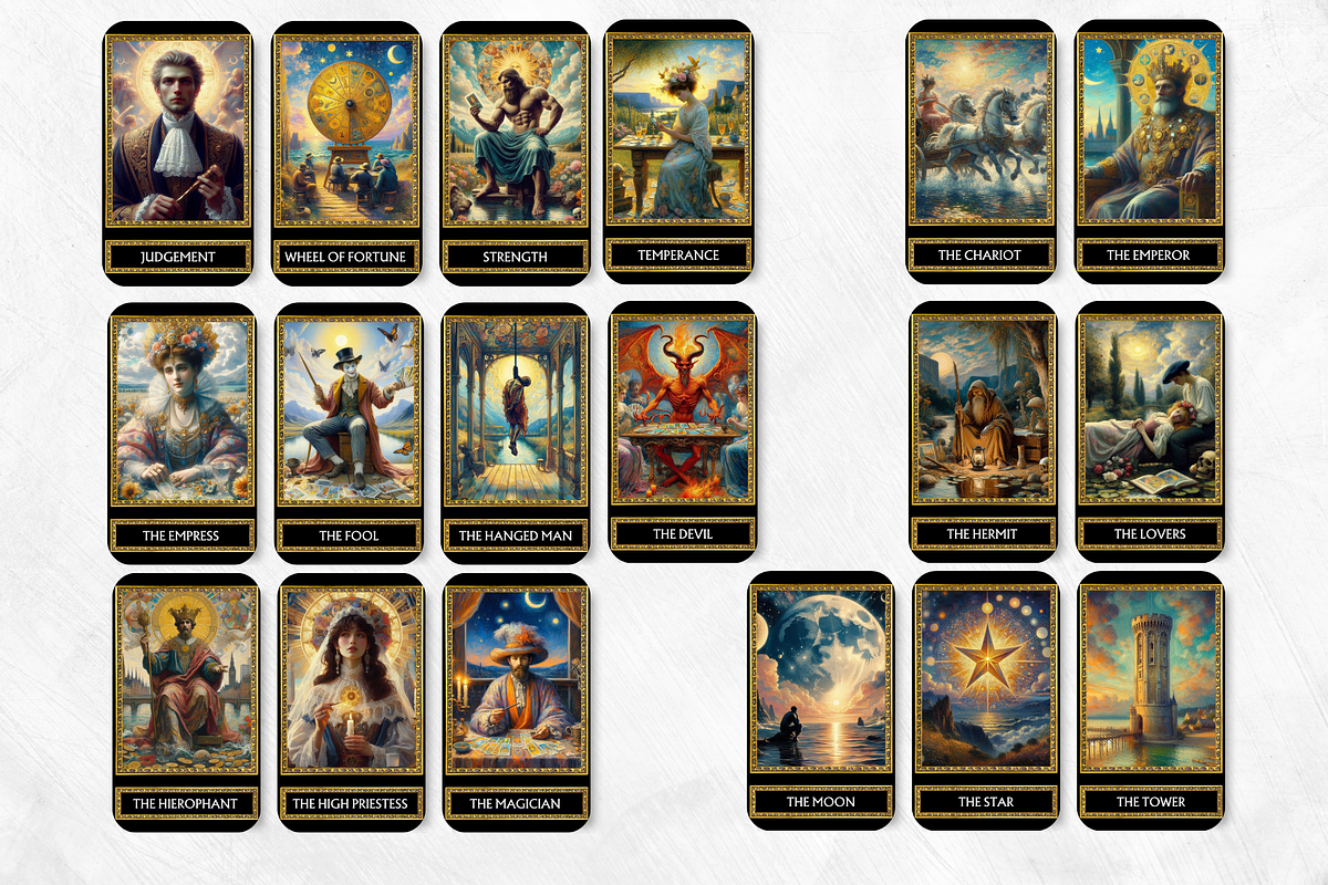 Monet Themed AI Tarot Deck 78 Cards, an Illustration by Mugio (Photo 2 of 4)