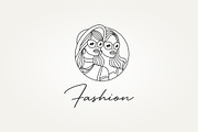 fashion trendy line art icon logo, a Branding & Logo Template by Blazybone (Thumbnail 1 of 2)