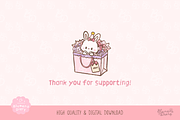 Confetti Bunny Birthday Clipart, an Animal Illustration by Blumensdiary (Thumbnail 6 of 6)