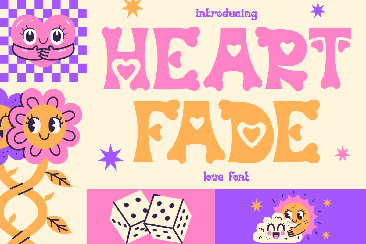 Heart Fade - Love Font, a Font by PutraCetol Studio (Photo 1 of 5)