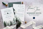 Pine Tree Wedding Suite, an Invitation Template by BlueRobinDesignShop (Thumbnail 1 of 5)