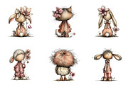 whimsical Spring Back View Animal, an Illustration by CreationArt (Thumbnail 2 of 7)