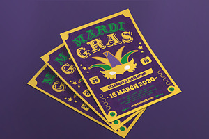 Modern Mardigras Event Flyer