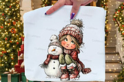 Whimsical Christmas girl, an Illustration by Craft Nest (Thumbnail 5 of 8)