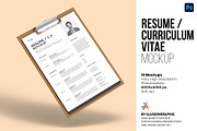 Resume - Curriculum Vitae Mockup, an Advertising Mockup by Illusiongraphic (Thumbnail 1 of 22)