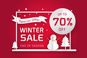 vector winter sale poster template, a Brochure Template by essense (Thumbnail 2 of 2)