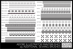 29 Add. Sewing Brushes-Illustrator