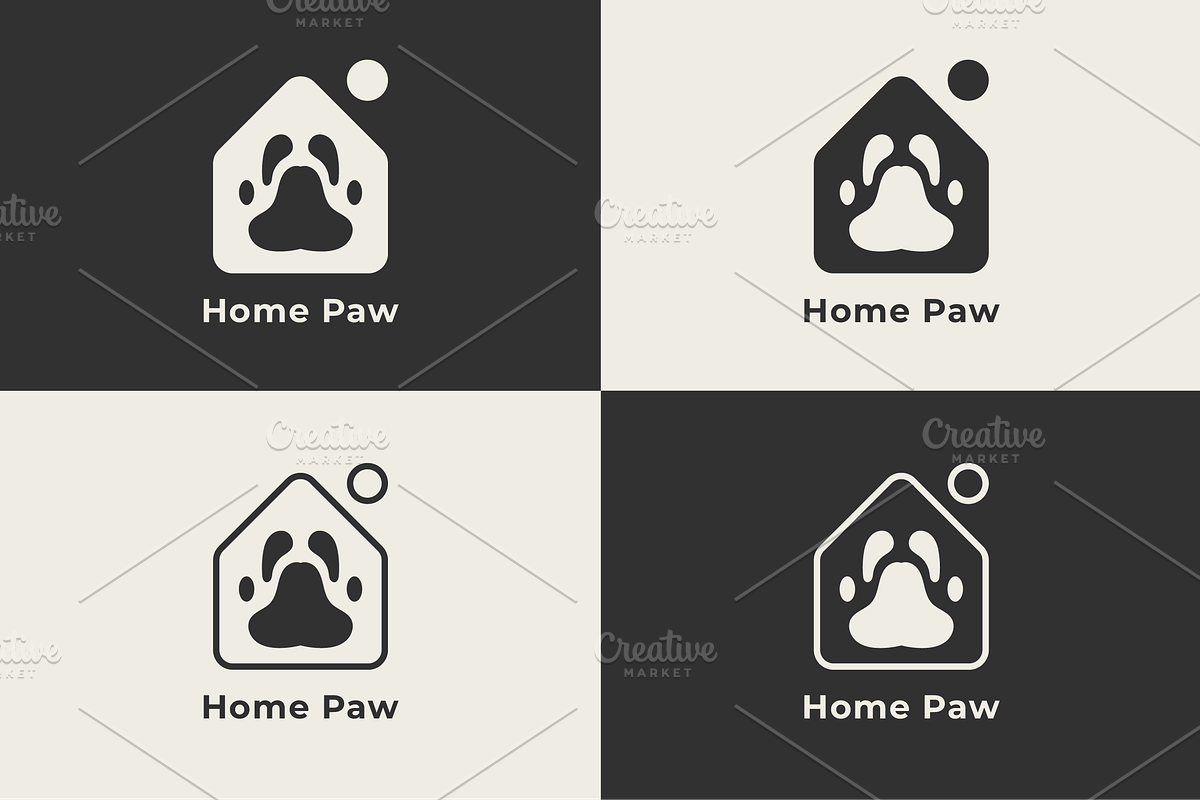 Home Paw Logo Template, a Branding & Logo Template by IndraSign (Photo 3 of 3)
