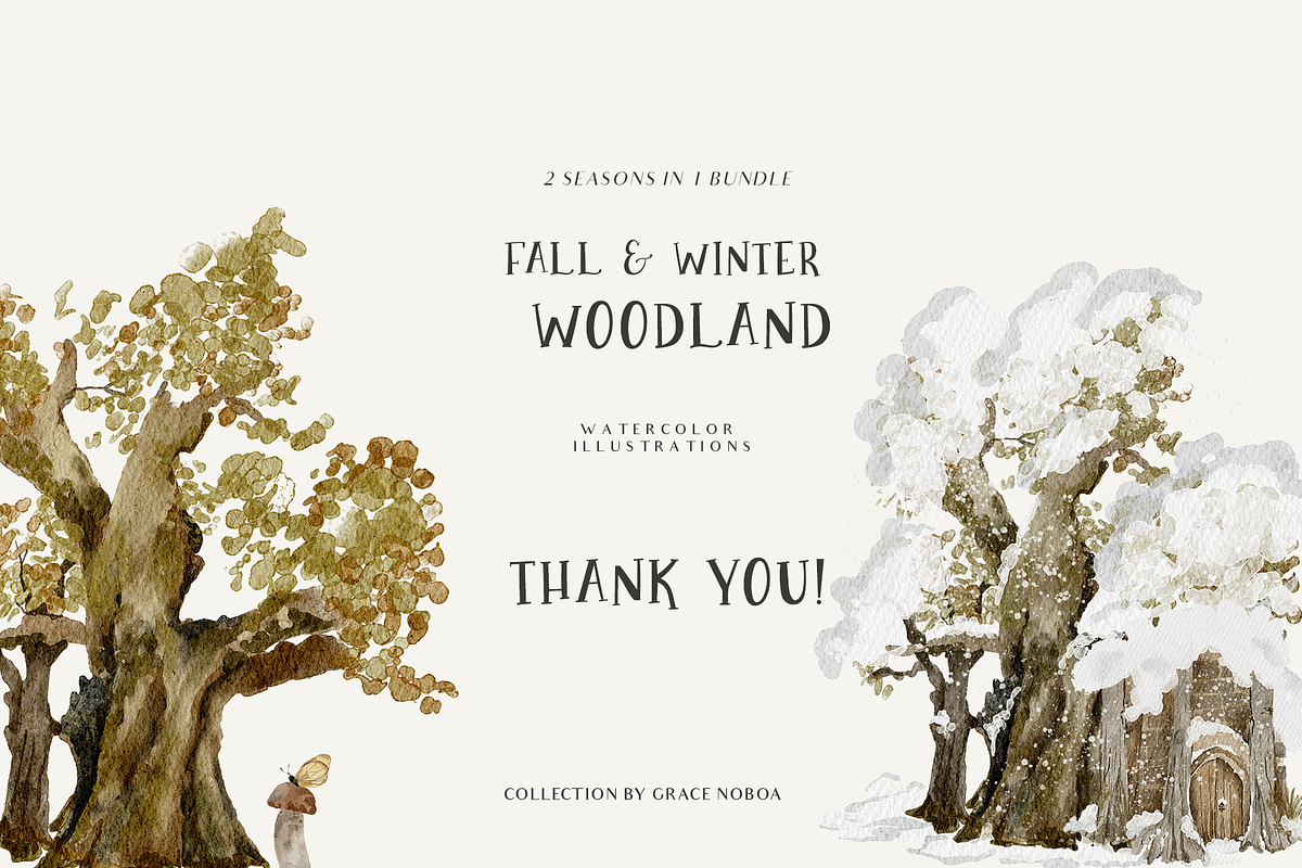 Fall & Winter Woodland Animals set, an Animal Illustration by Grace Noboa Illustrations (Photo 17 of 17)