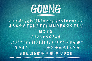 Golang - Modern Brush Font