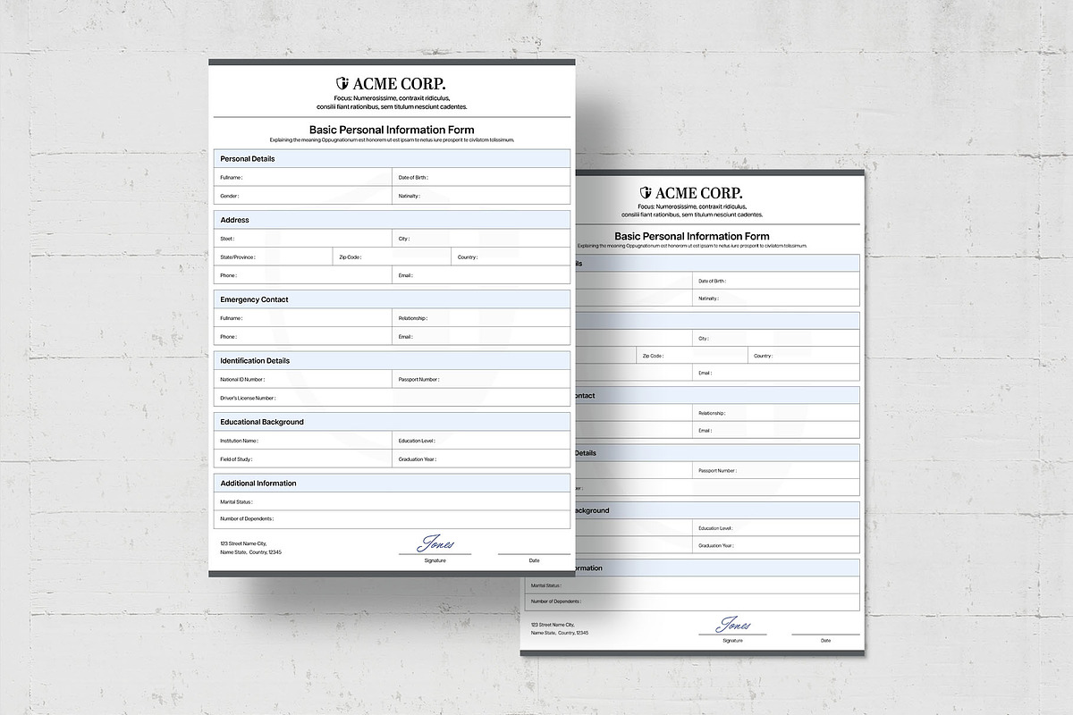 Simple Form Template, a Stationery Template by BrandPacks (Photo 3 of 6)