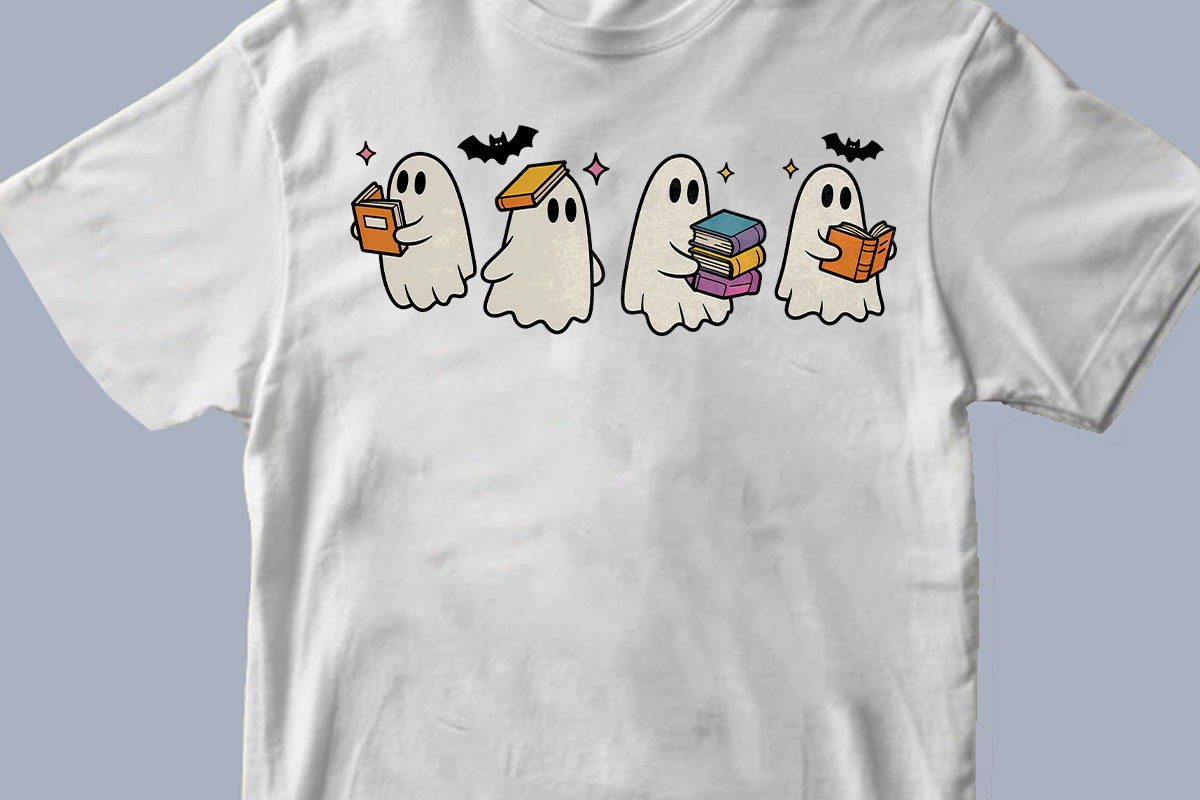 Bookish Ghosts Halloween PNG, a Graphic by olgasallom (Photo 3 of 3)