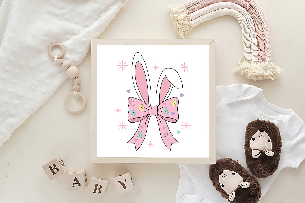 Easter Coquette Bunny PNG, an Illustration by CraftArtStudio (Photo 4 of 4)
