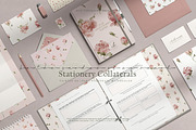 Bloom | Pink Roses Watercolor, a Stationery Template by slowlivecreate (Thumbnail 1 of 4)
