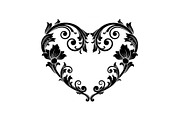 Floral Heart Frame Silhouette Pack, an Illustration by Artivon (Thumbnail 12 of 49)