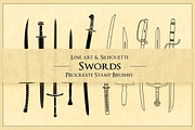 40 Procreate Sword Stamp Brushes, a Brush Add-On by BrushBoy (Thumbnail 1 of 4)