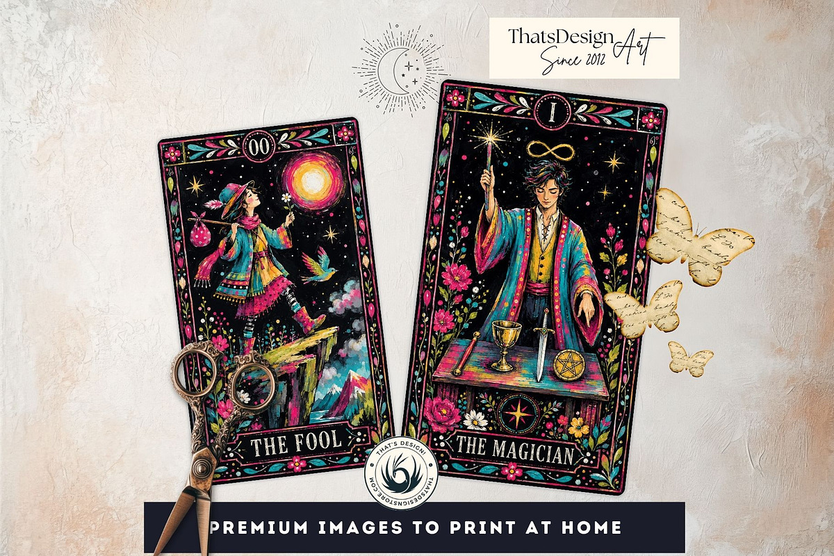 The Painted Bloom Tarot Major Arcana, a Decorative Illustration by ThatsDesignArt (Photo 8 of 11)