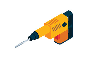 Drill vector electric machine power, an Illustration by SiberianArt