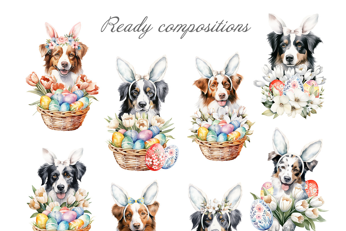Festive dogs bundle, an Animal Illustration by TheCuteShop (Photo 3 of 33)