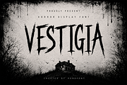 Vestigia - Horror Display Font, a Blackletter Font by overlaytemplates (Thumbnail 1 of 5)