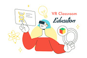 10 VR Classroom Education, an Education Illustration by denayunebgt (Thumbnail 4 of 4)